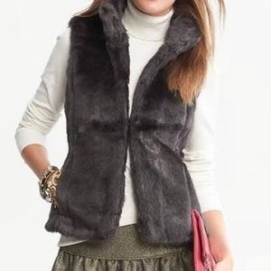 Banana Republic Faux Fur Vest